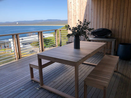 3 piece Outdoor Timber Dining Set - Exemplar Design